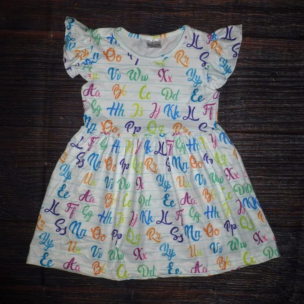Boutique ABC Alphabet Girls Sleeveless Dress